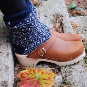 Lotta’s Tractor Sole Oiled Tan Clogs 39